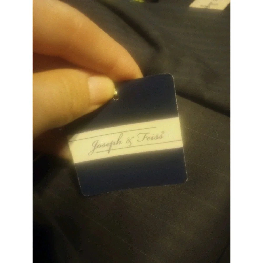 Joseph And Feiss Sport Coat Silver‎ Lining Pinstripe 37 Reg 2 Button Wool